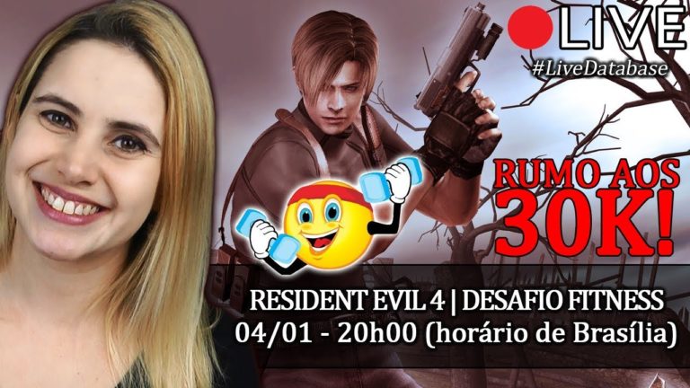 🔴 RESIDENT EVIL 4 (DESAFIO FITNESS! 💪 1 DANO = 1 ABDOMINAL) | LIVE DATABASE