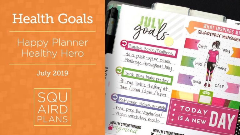 July Health & Fitness Goals :: Plan With Me :: Happy Planner Healthy Hero