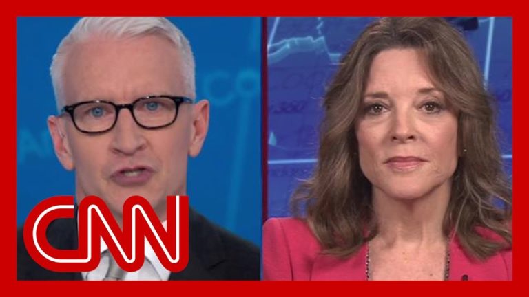 Cooper presses Williamson on her mental health views Cooper presses Williamson on her mental health views