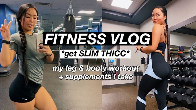 FITNESS VLOG | get *slim thicc* workout + supplements i take