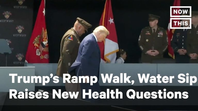 President Trump’s Ramp Walk and Water Sip Raises New Health Questions | NowThis