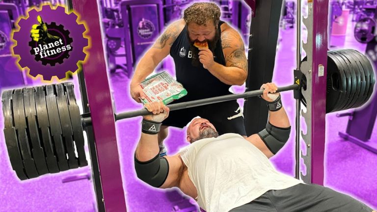 WORLD’S STRONGEST MEN TAKE OVER PLANET FITNESS | 560lb BENCH