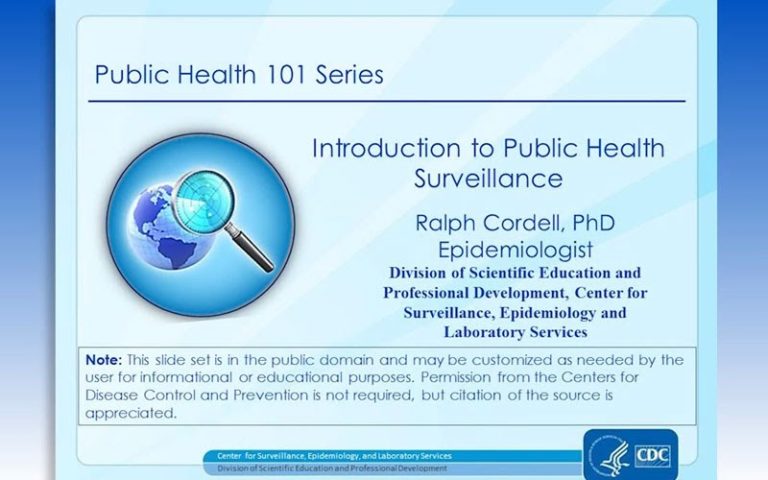 Introduction to Public Health Surveillance Introduction to Public Health Surveillance
