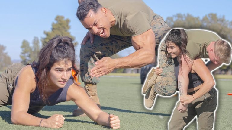 Crossfit Games Lauren Fisher Attempts US Marine Combat Fitness Test