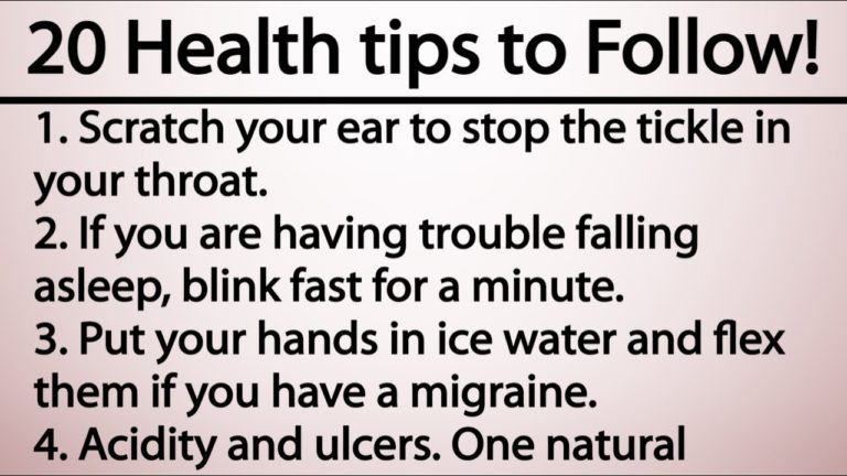 20 Health tips to Follow | Amazing information | Everyone should watch this