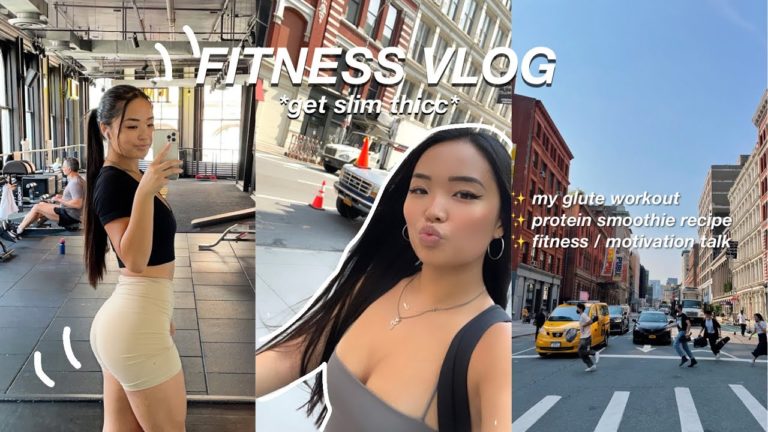 FITNESS VLOG | my glute workout, my protein smoothie recipe, & fitness chit chat!