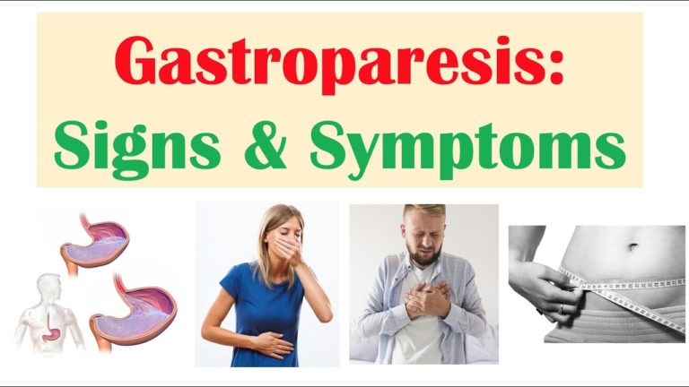 Gastroparesis Signs & Symptoms (ex. Nausea, Abdominal Pain, Weight Loss)