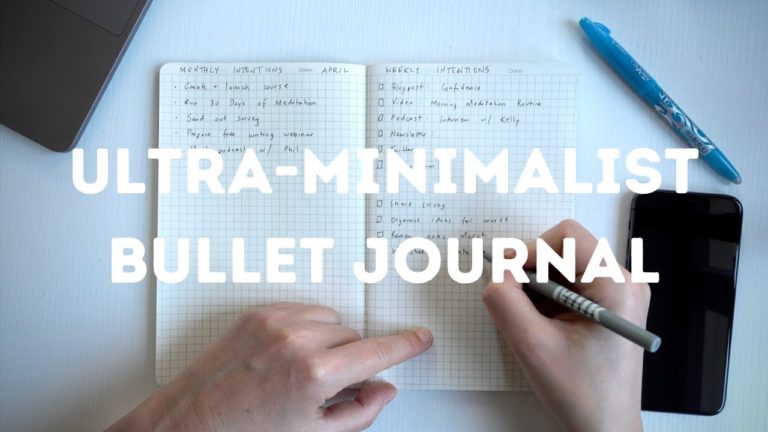 Simple + Minimalist Bullet Journal Setup for Productivity + Mental Clarity