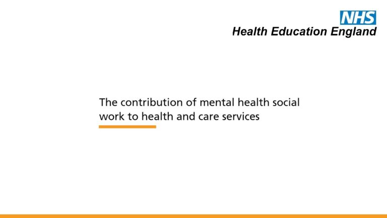 The contribution of mental health social work to health and care services